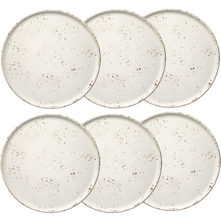 Bonna Grain 6 darabos porcelán pizzatányér készlet, 32 cm