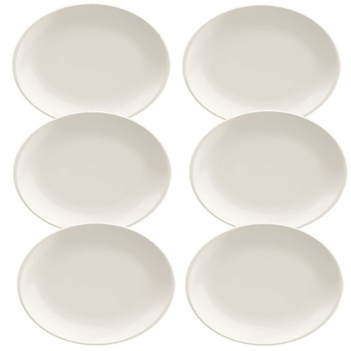 Bonna Moove 6 db ovális tányér készlet, 31cm, porcelán