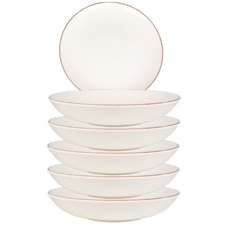 Bonna Retro 6 darabos porcelán mélytányér készlet 23cm, 1000ml