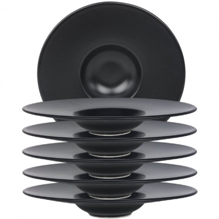 Bonna Notte Mély porcelán tányér tésztához, porcelán, 6 darab 28cm, 400ml