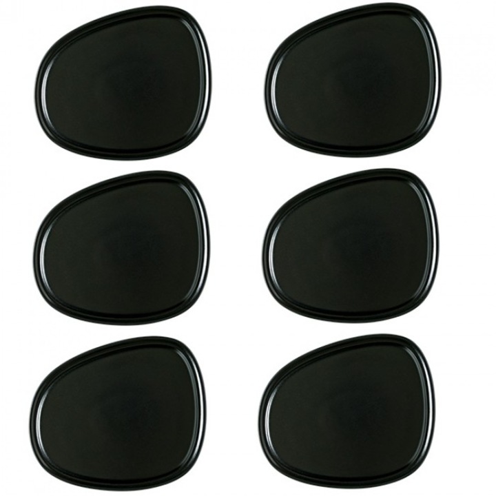 Bonna Notte 6 darabos porcelán tányér készlet, 24x20cm