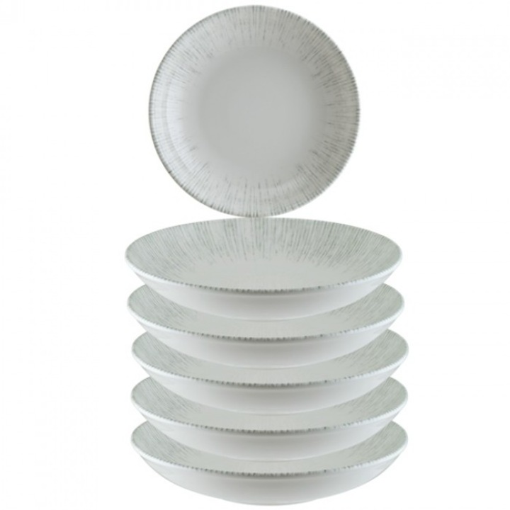 Set 6 farfurii supa portelan Bonna Iris 20cm 500ml