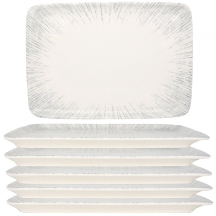 Set 6 farfurii portelan Bonna Iris 23x16cm