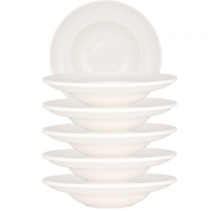 Bonna Iris White 6 db-os gourmet porcelán tányérkészlet, 27cm 400ml, mély