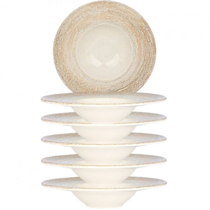 Bonna Patera Mély porcelán tányér tésztához, porcelán, 6 darab 28cm, 400ml