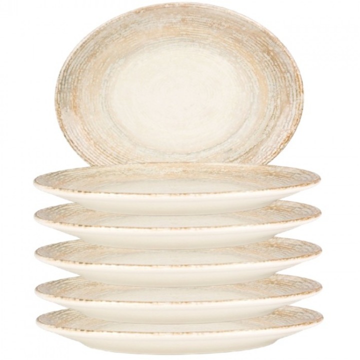 Bonna Patera 6 db ovális tányér készlet, 31x24cm, porcelán