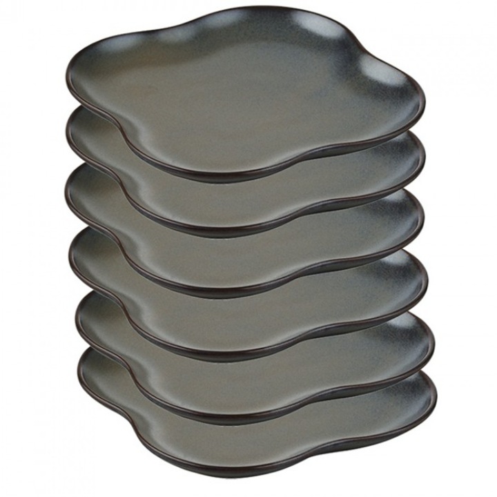 Bonna Gloire East 6 darabos porcelán tányér készlet, 17x17xh2cm