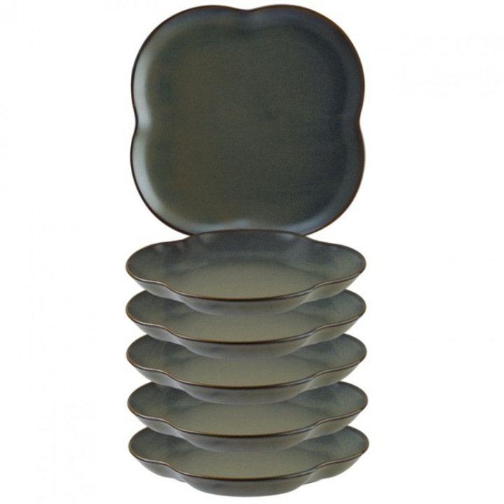 Bonna Gloire East 6 darabos porcelán mélytányér készlet, 22x22xh3, 2cm, 500ml