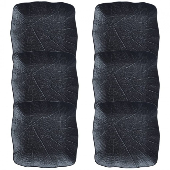 Bonna Shade Szett 6 db négyzet alakú porcelán tányér, 15x15cm