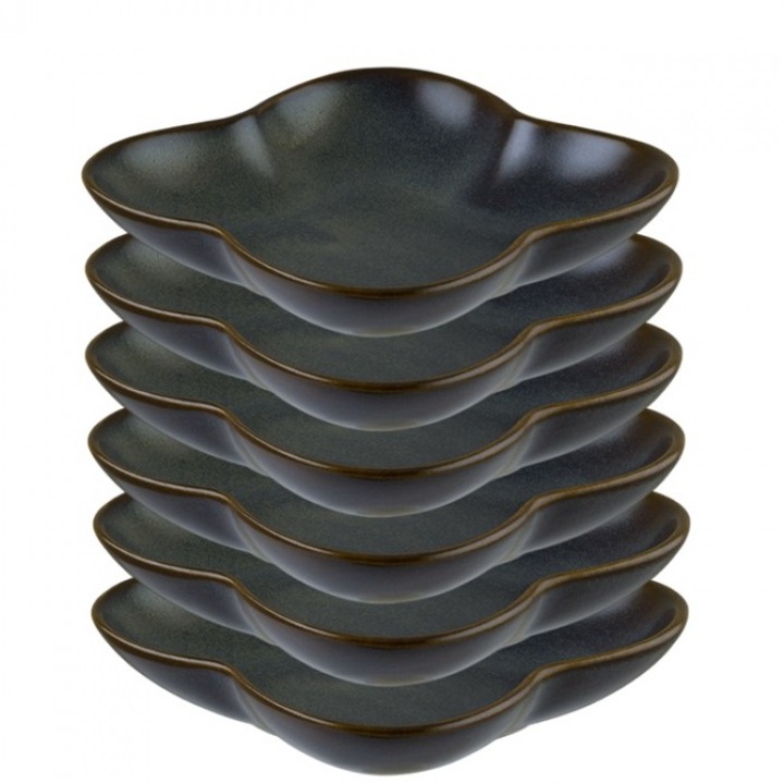 Bonna Gloire East 6 darabos porcelán mélytányér készlet, 13x13xh3, 3cm, 250ml