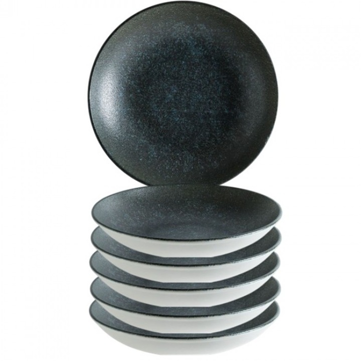 Bonna Vesper Mat 6 darabos porcelán mélytányér készlet, 25cm, 1300ml