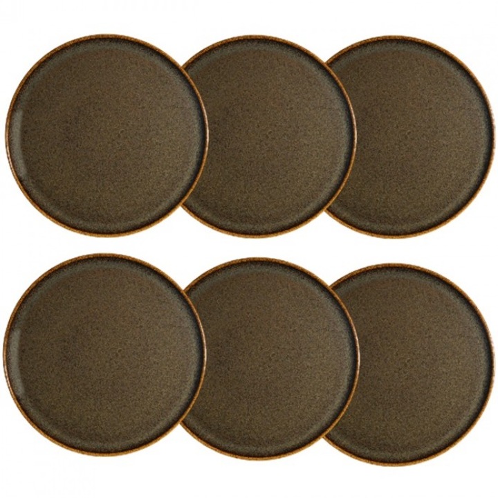 Bonna Ore Tierra 6 darabos porcelán pizzatányér készlet, 32 cm