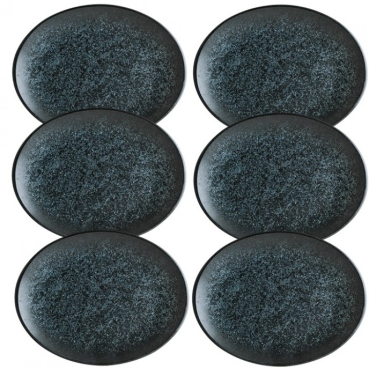 Bonna Vesper Mat 6 db ovális tányér készlet, 31x24cm, porcelán