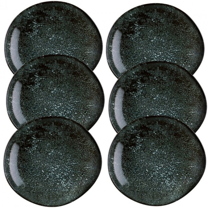 Bonna Cosmos Black 6 darabos porcelán tányér készlet, 29cm