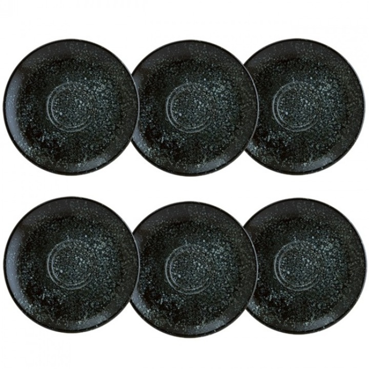 Bonna Cosmos Black Tányérkészlet, 12 cm, 6 darabos, porcelán