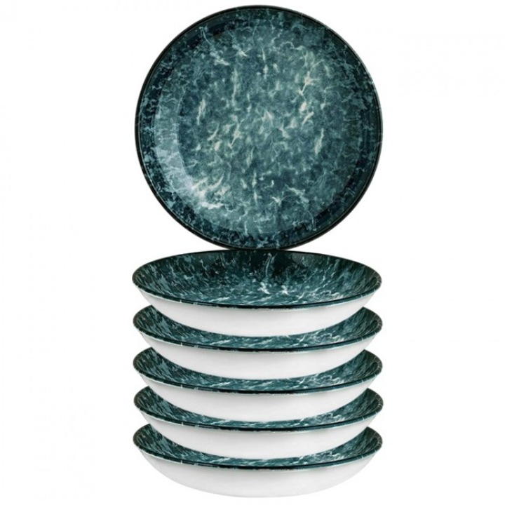 Bonna Sepia 6 db-os mélytányér készlet, Porcelán, 20 cm, 500ml, leveshez