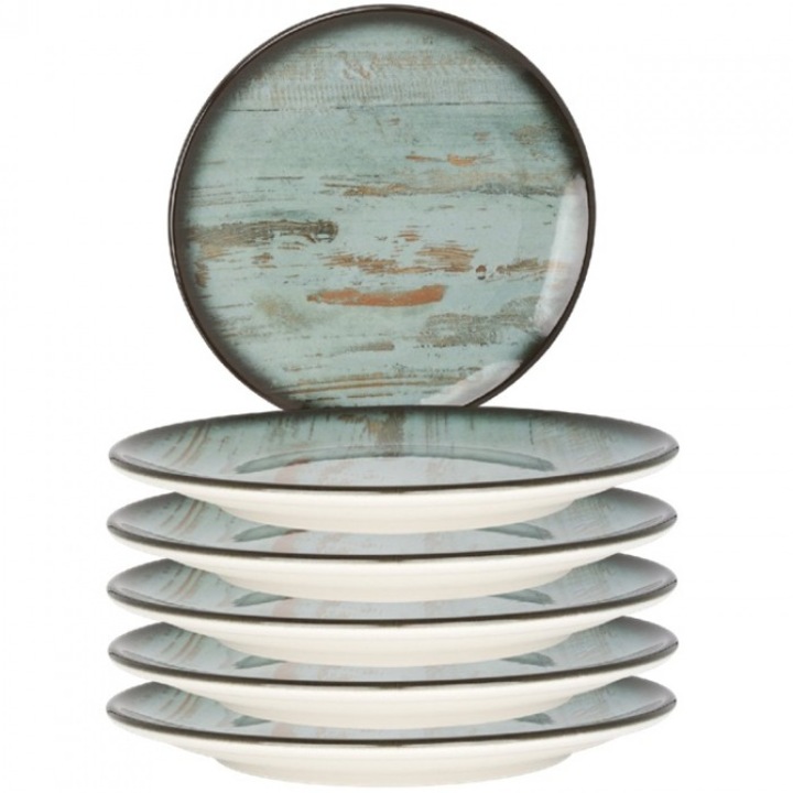 Bonna Madera 6 darabos porcelán tányér készlet, 29cm