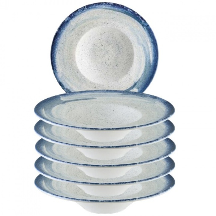 Bonna Harena Mély porcelán tányér tésztához, porcelán, 6 darab 28cm, 400ml