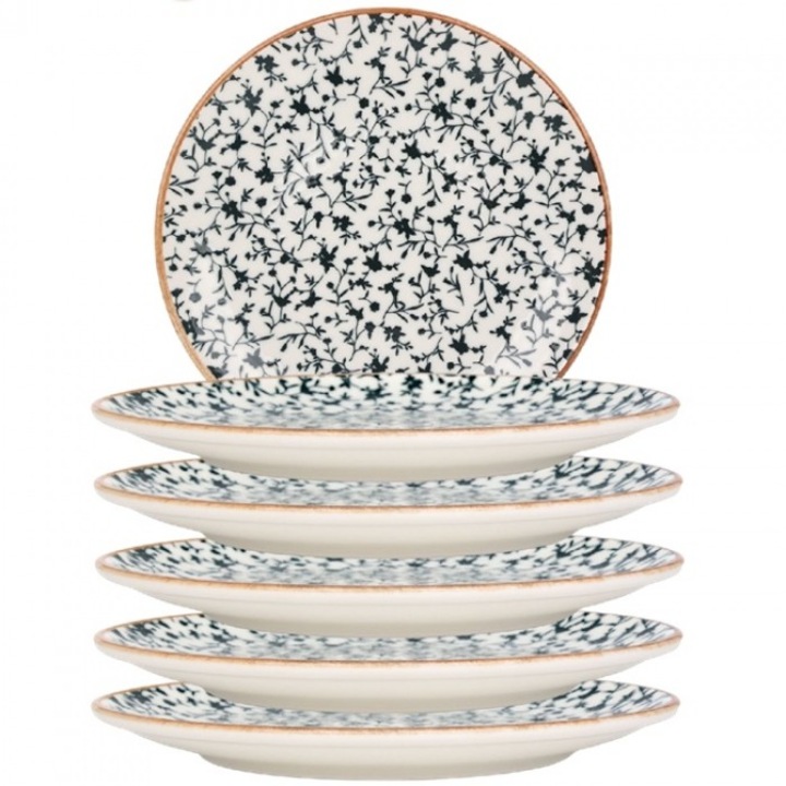 Bonna Calif 6 darabos porcelán tányér készlet, 21cm