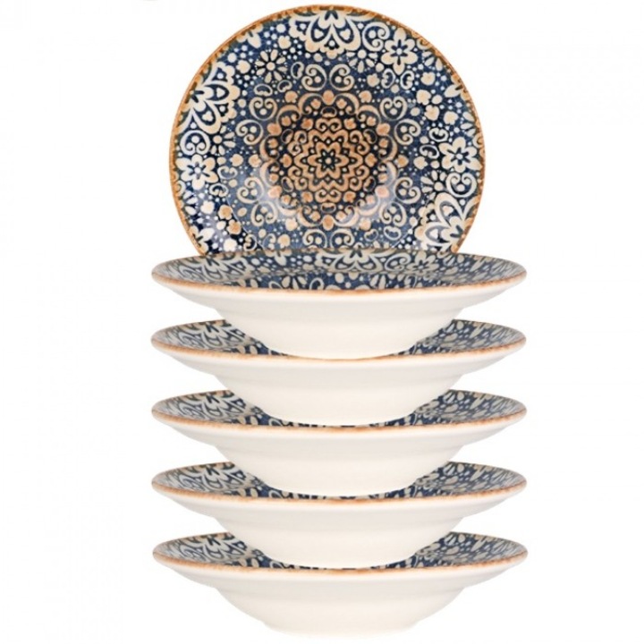 Bonna Alhambra Mély porcelán tányér tésztához, porcelán, 6 darab 27cm, 400ml