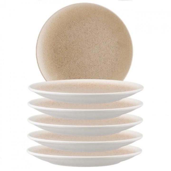 Bonna Luca Salmon 6 darabos porcelán tányér készlet, 27cm