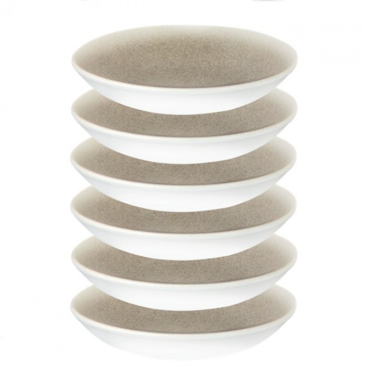 Bonna Luca Salmon 6 darabos porcelán mélytányér készlet, 25cm 1300ml