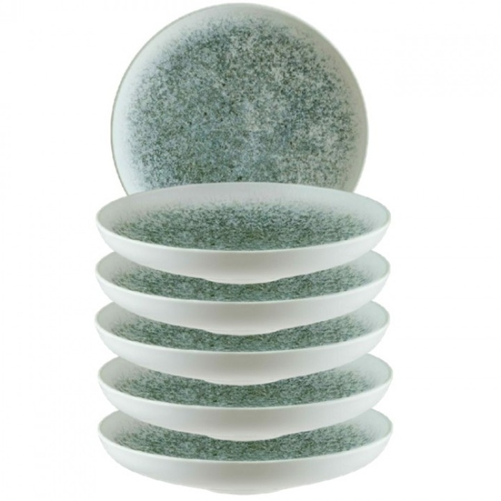 Bonna Ocean Blue 6 darabos porcelán mélytányér készlet, 28cm, 1600ml