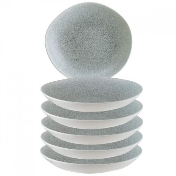 Bonna Ocean Blue 6 darabos porcelán mélytányér készlet, 26cm 1000ml