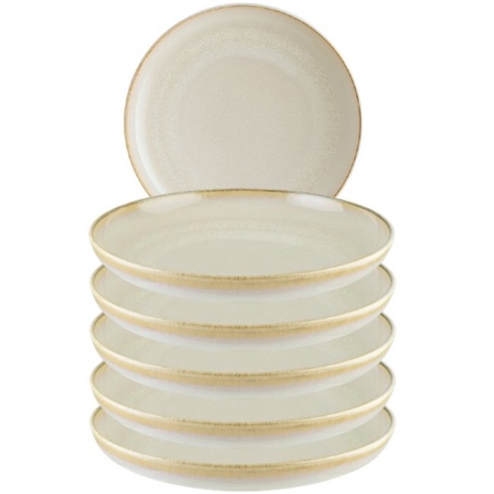 Bonna Sand 6 darabos porcelán mélytányér készlet, 25cm, 1300ml