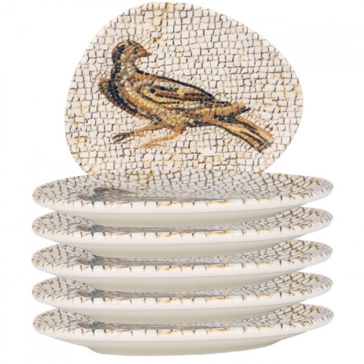 BONNA MESOPOTAMIA PAJARO 6 darabos porcelán tányér készlet, 19cm
