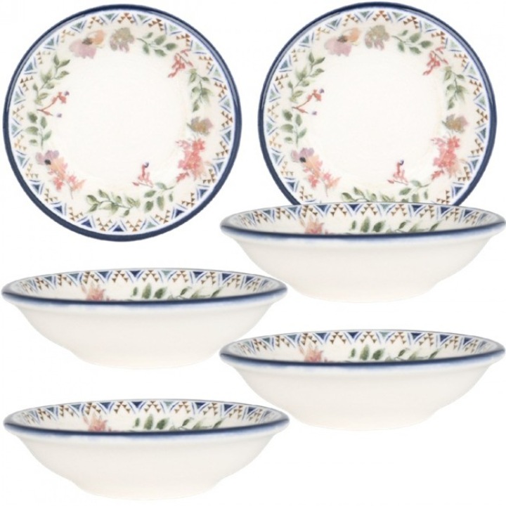 Bonna Spring 6 darabos porcelán tányér készlet, 9cm, 50ml