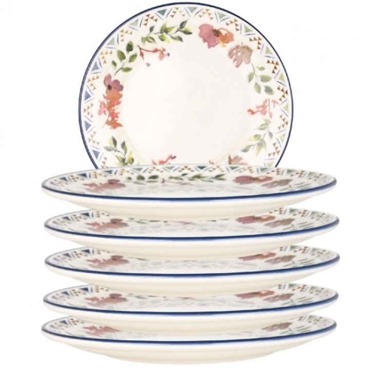 Bonna Spring 6 darabos porcelán tányér készlet, 21cm