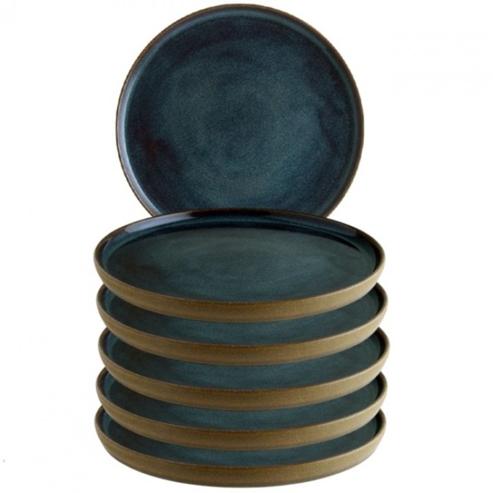 Bonna Sphire Ocean 6 darabos porcelán tányér készlet, 22cm