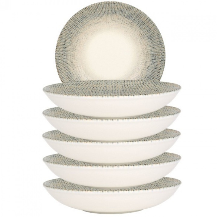 Bonna Sway 6 darabos porcelán mélytányér készlet, 23cm 1000ml