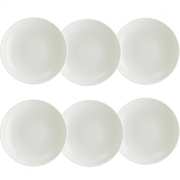 Bonna Loop 6 darabos porcelán mélytányér készlet, 25cm, 1300ml