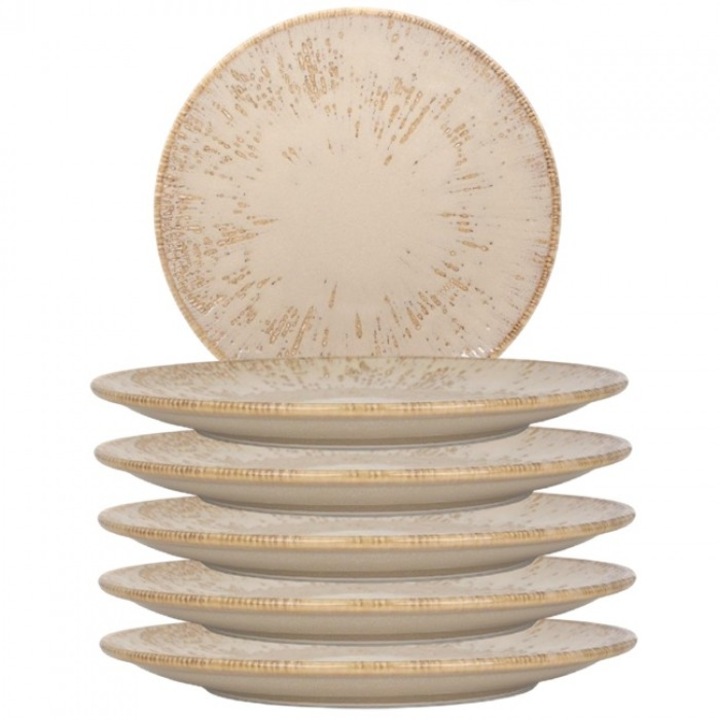 Bonna Snell Sand 6 darabos porcelán tányér készlet 27cm