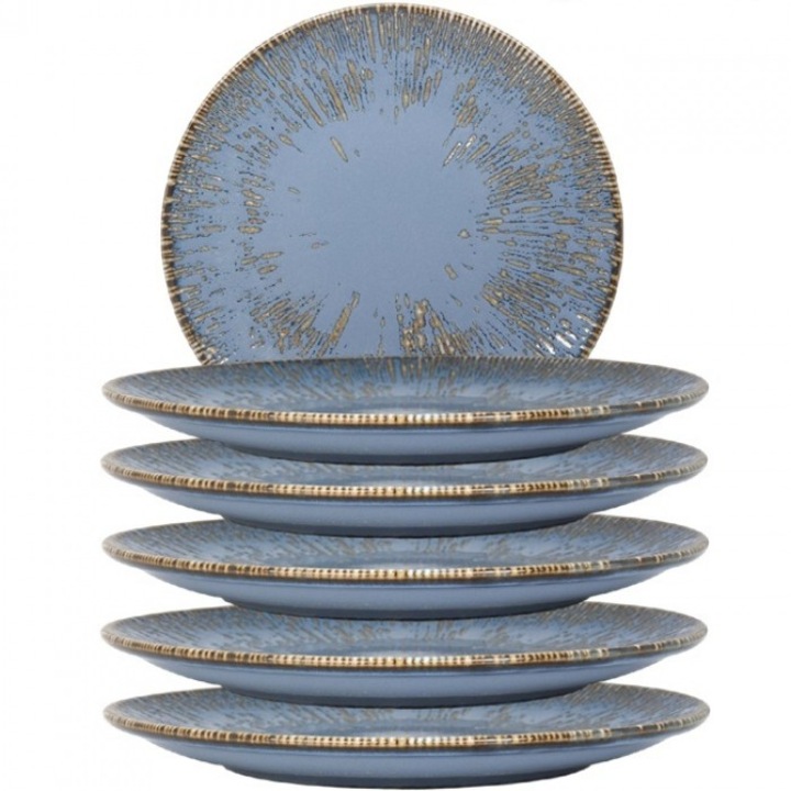 Bonna Snell Sky 6 darabos porcelán tányér készlet, 23cm