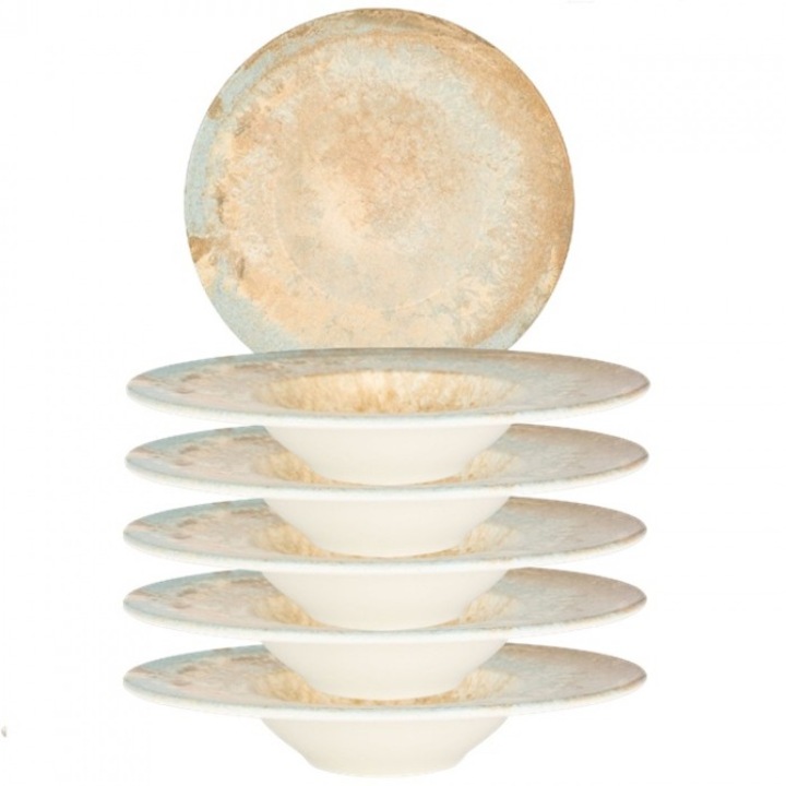 Bonna Luz Mély porcelán tányér tésztához, porcelán, 6 darab 28cm, 400ml