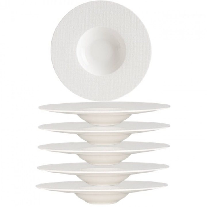 BONNA PATCH 6 db-os gourmet porcelán tányérkészlet, 30cm, 360ml, mély