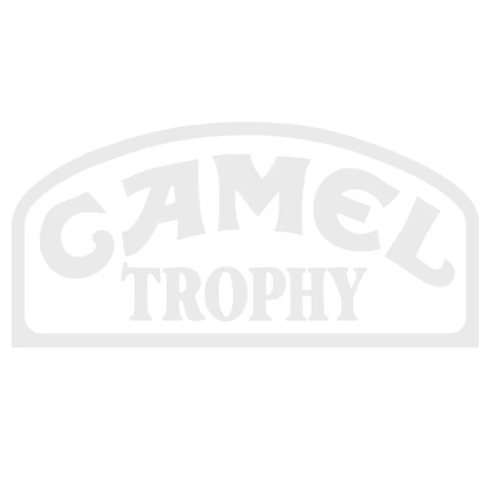 Sticker auto decorativ, Camel Trophy, 15cm, alb