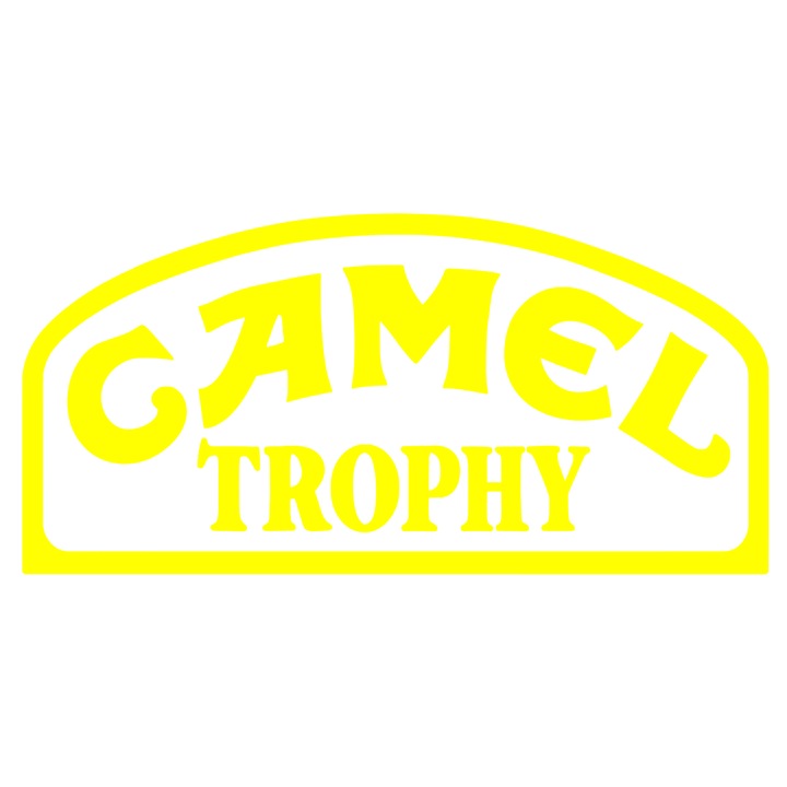 Sticker auto decorativ, Camel Trophy, 30cm, galben