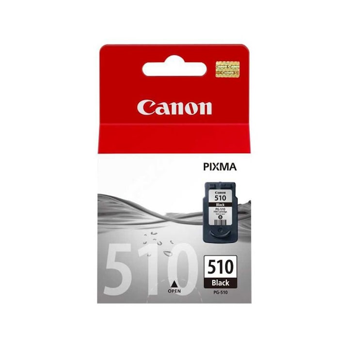 Cartus de cerneala Inkjet Original, Canon, Canon OEM PG-510 Black ink, Negru, Compatibil cu CANON PIXMA IP 2700, 2702, MP 230, MP 237, MP 240, MP 250, MP 252, MP 258, MP 260, MP 270, MP 272, MP 280, MP 282, MP 480, MP 490, MP 492, MP 495, MP