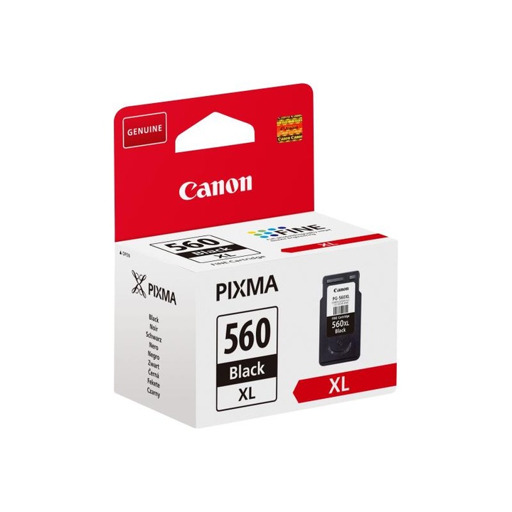 Cartus de cerneala Inkjet Original Enterprise, Canon, Canon OEM PG-560XL B ink, Negru, Compatibil cu Canon Pixma TS5350, TS5350a, TS5351, TS5351a, TS5352, TS5352a, TS5353, TS7450, TS7451, TS7451a
