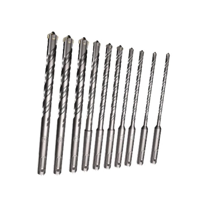Set 5 Bucăți Burghiu SDS cu Ciocan Rodex RHT1001412210, Carbura, 210x12mm