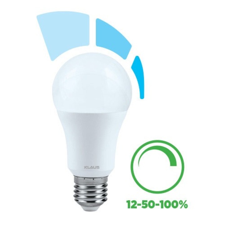 Dimmab. Bec Cu Led 9W 720 Lm E27 3000K 184-250V, Klaus KE55221 (100)