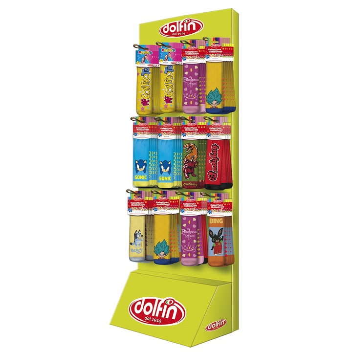 Sosete antiderapante cu dulciuri pentru copii, diverse personaje, Dolfin 150g