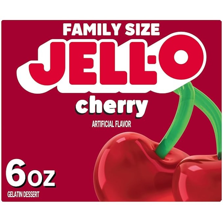 Jeleu Jell-O Cherry, 85 g, aromă cireșe, desert rapid