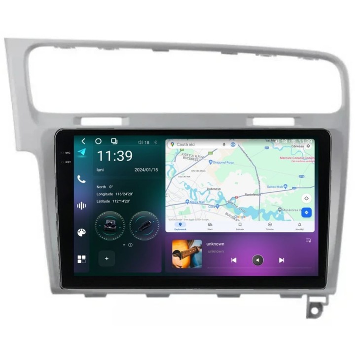 Navigatie VW Golf 7 2012-2020 2K QLED 12GB 256GB 8 Core 4G