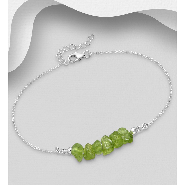 Bratara din argint cu pietre de peridot