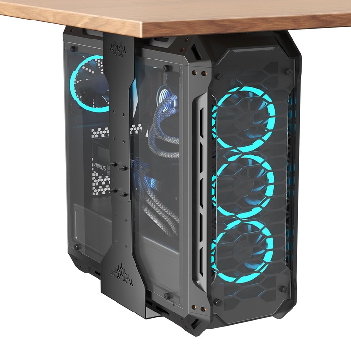 Suport PC Putorsen, capacitate 35 kg, lățime maximă 340 mm, pentru sub birou
